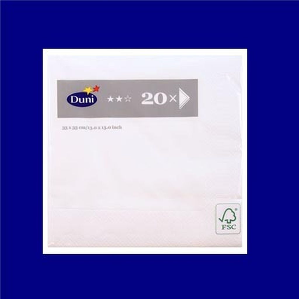 Duni Du 40Cm Napkin Ice 3Ply 20'-White