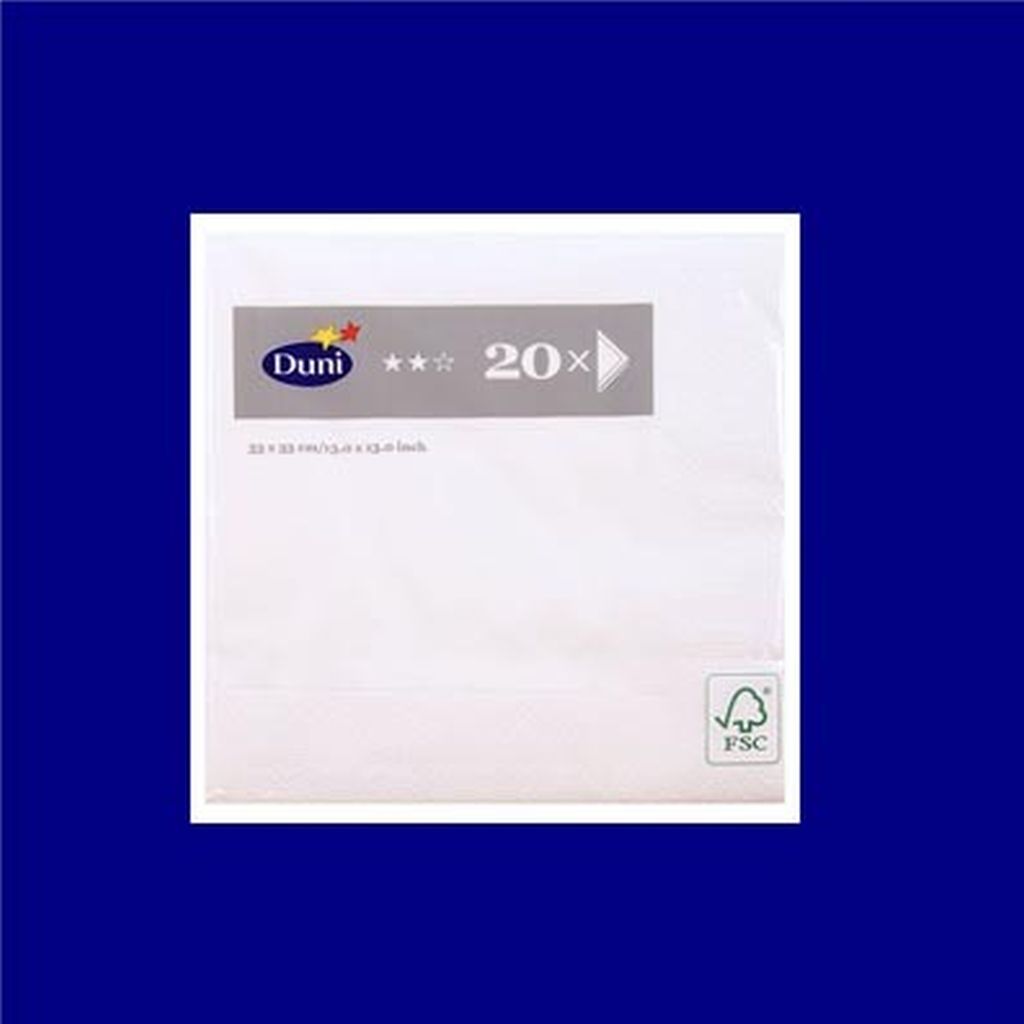 Duni Du 24Cm Napkin Ice 3Ply 20'-White