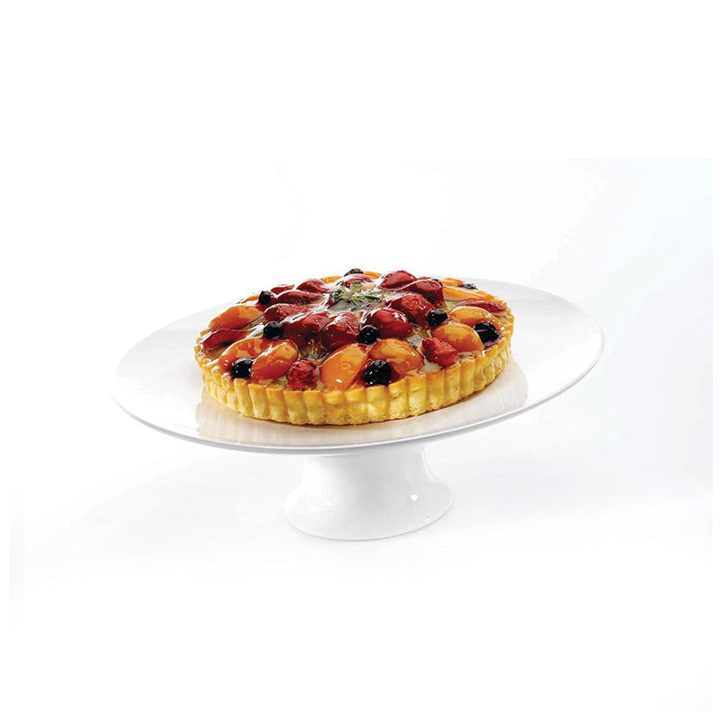 Symphony Fluted Cake Plate 30Cm-White