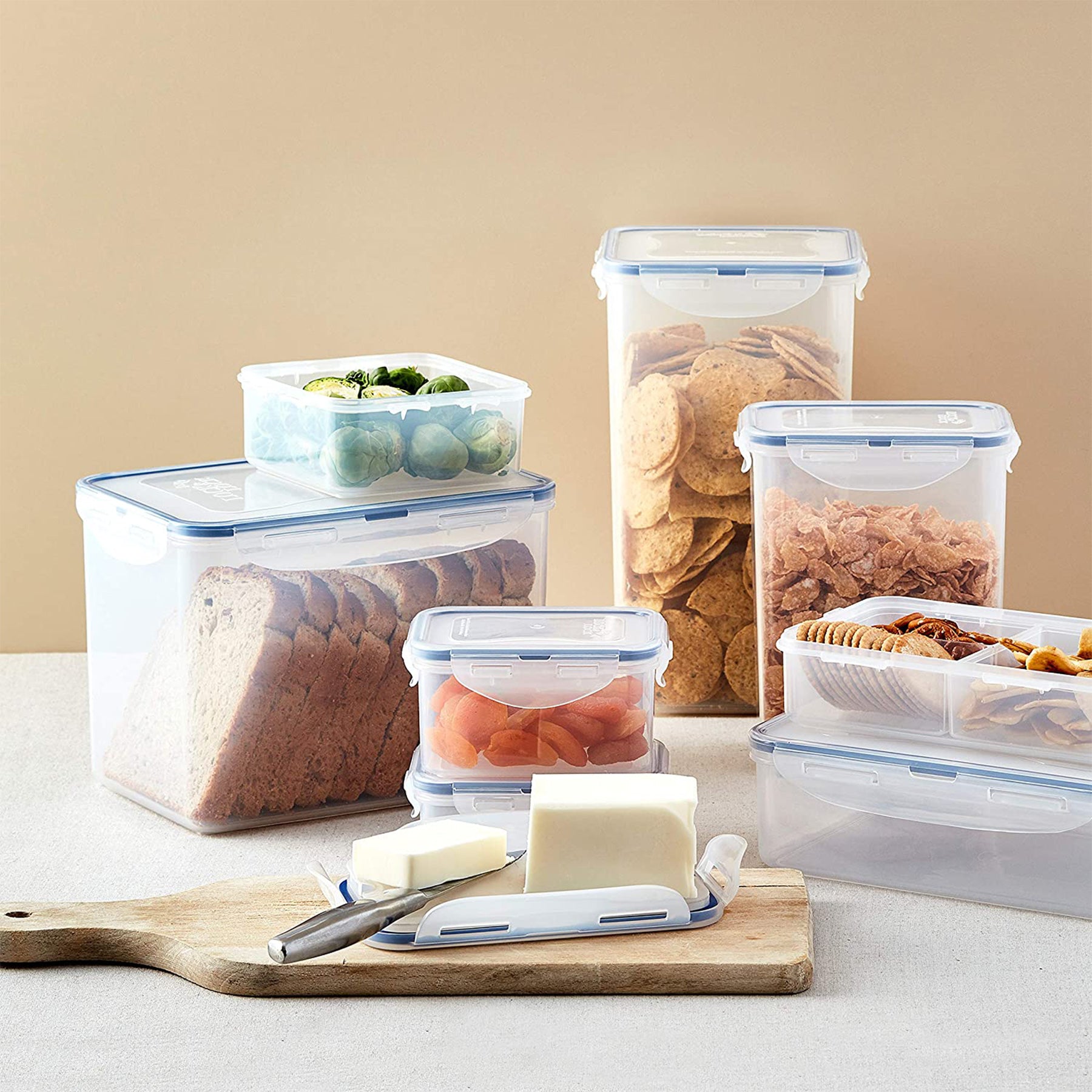Rectangle Food Canister - Clear