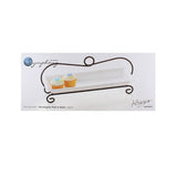 Symphony Elegant Rectangular Serving Dish With Rack-White