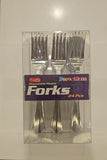 Excell Partymate Premium Stainless Steel Forks 24 Xl Silver-Silver