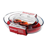 Borcam 2Pcs Oval Dish Mx6735.62-Clear