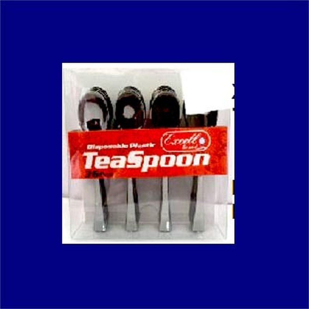 Excell Partymate Premium Stainless Steel Disp Tea Spoon 36'-Silver