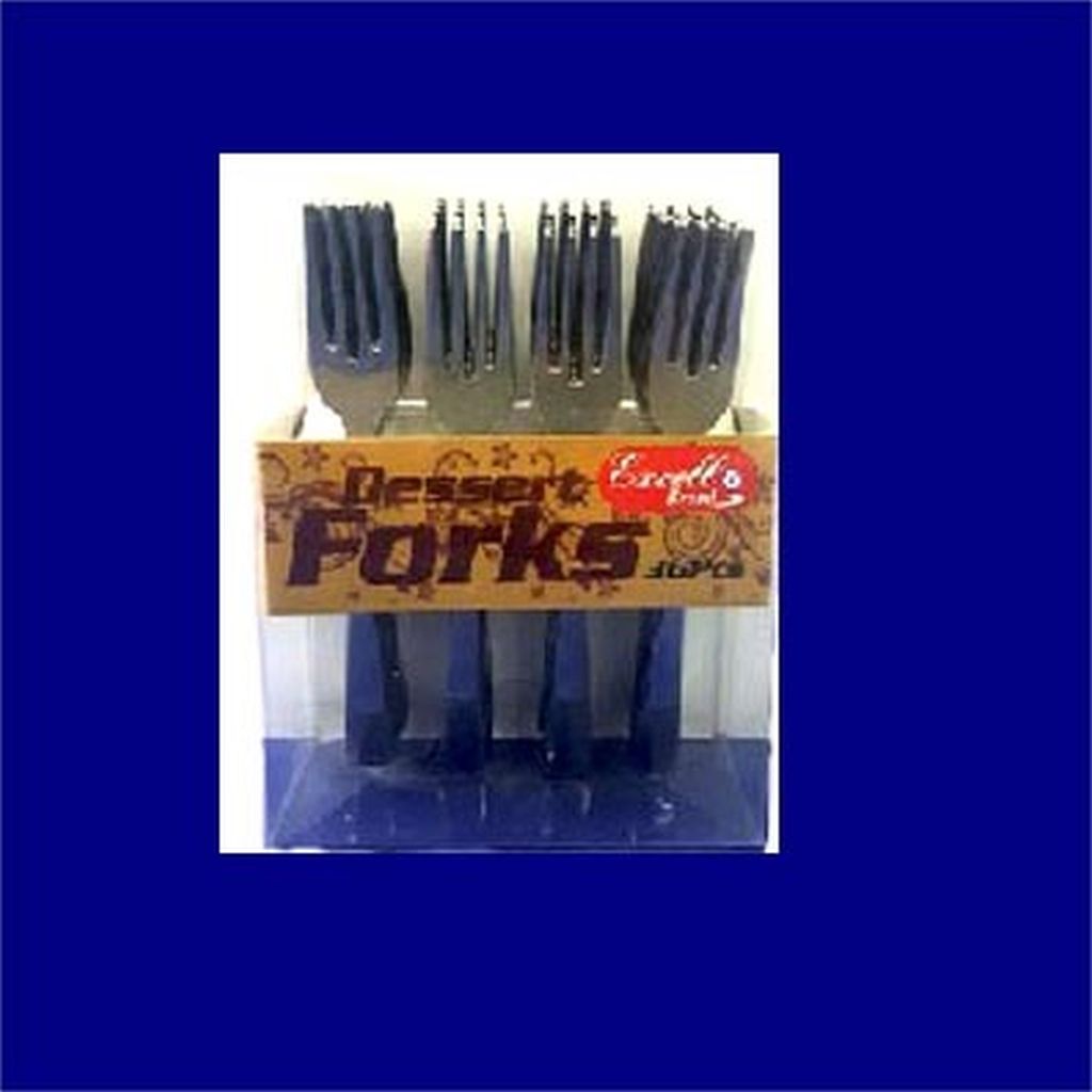 Excell Partymate Premium Stainless Steel Disp Dessert Fork 36'-Silver
