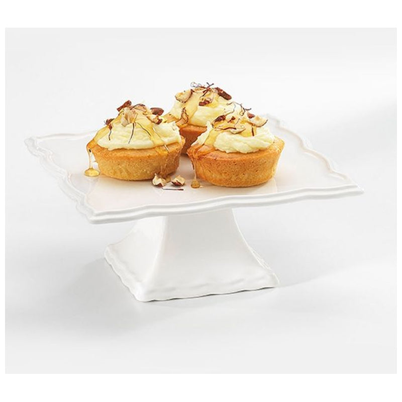 Symphony Square Cakestand 20Cm-White