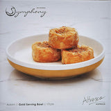 Adorn Serving Bowl - White and gold