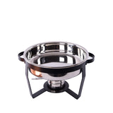 Round Chafing Dish with Copper Hammered Cover