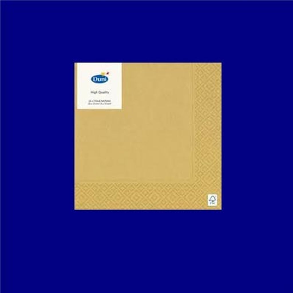 Duni Du 105804 3-Ply Paper Napkins (33 X 33 Cm, 20 Pieces)-Gold