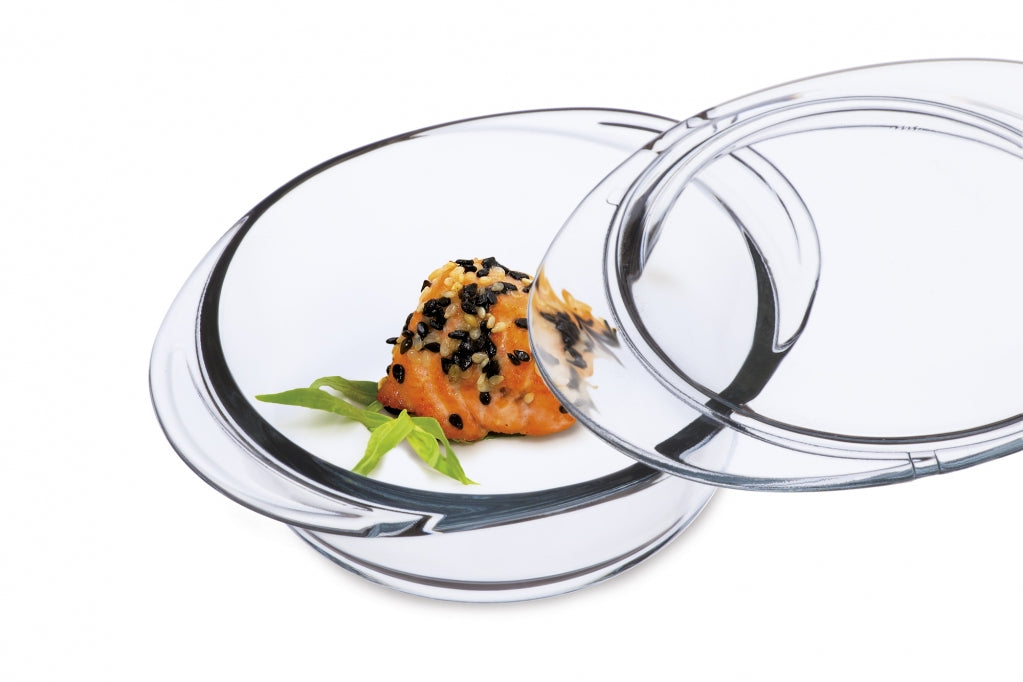 Round casserole with lid , Clear