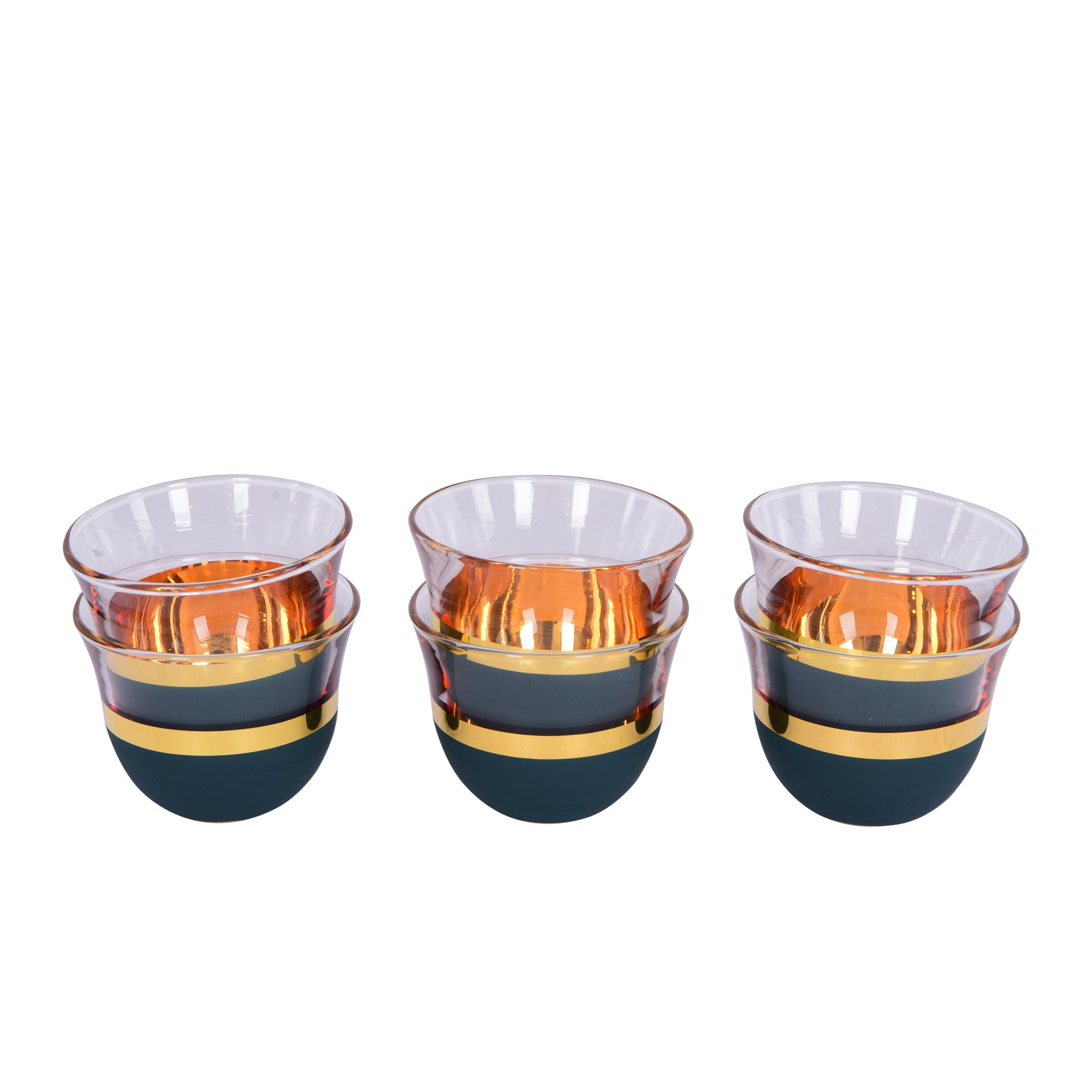 Arabic coffee cups Set, Dark Green