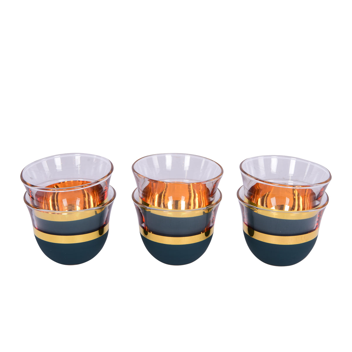 Arabic coffee cups Set, Dark Green