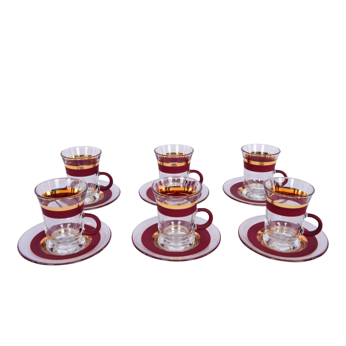 Tea cups Set, Maroon