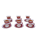 Tea cups Set, Maroon