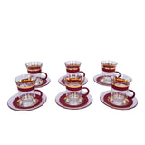 Tea cups Set, Maroon