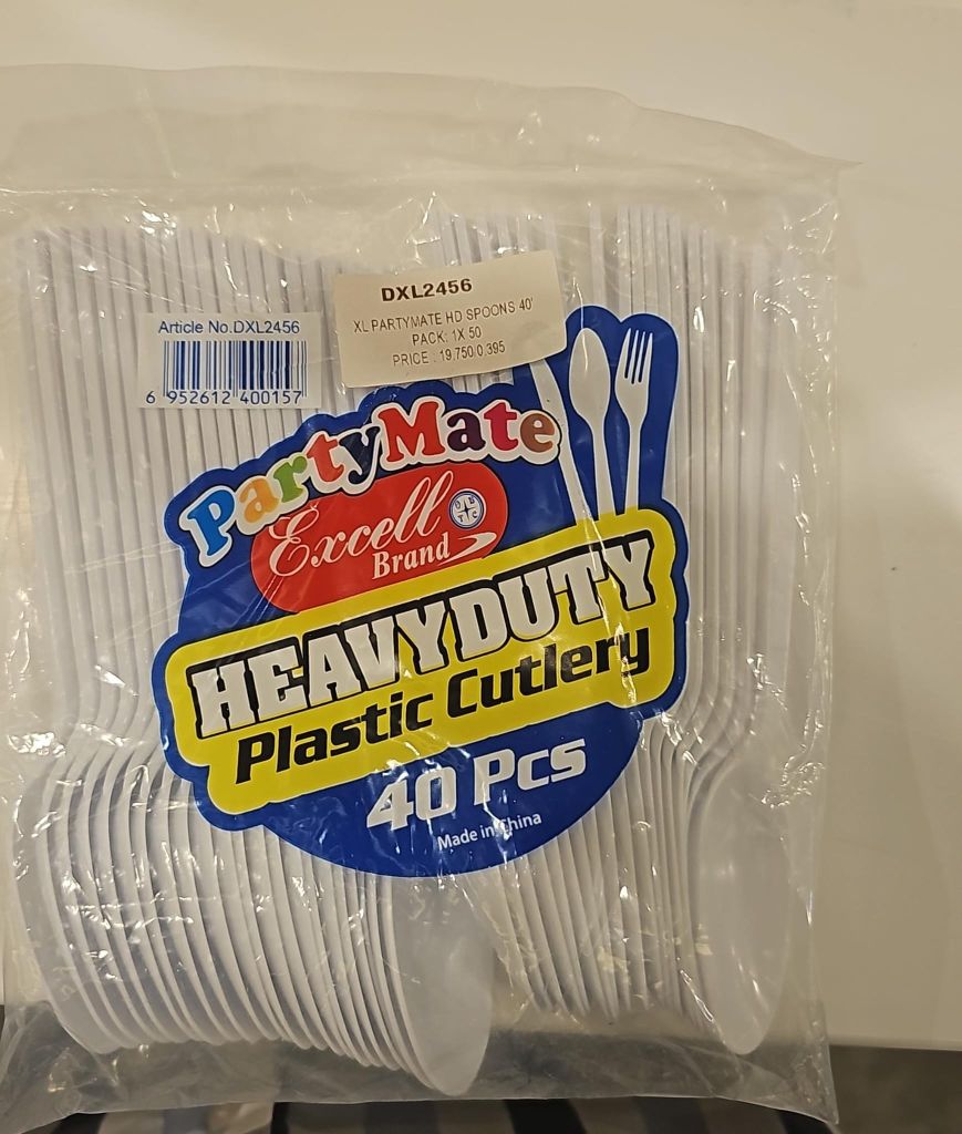 Excell Xl Partymate Premium Supper Strong Spoons-White