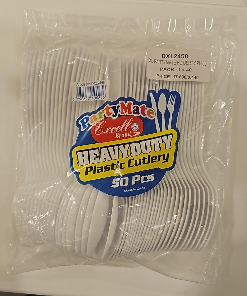 Excell Xl Partymate Premium Supper Strong Desert Spoon 50'-White