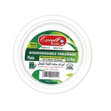 Excell Biodegradable Plate 7" 25'- White