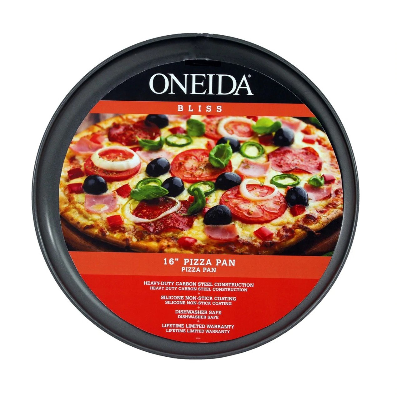 Round Pizza Pan, Grey