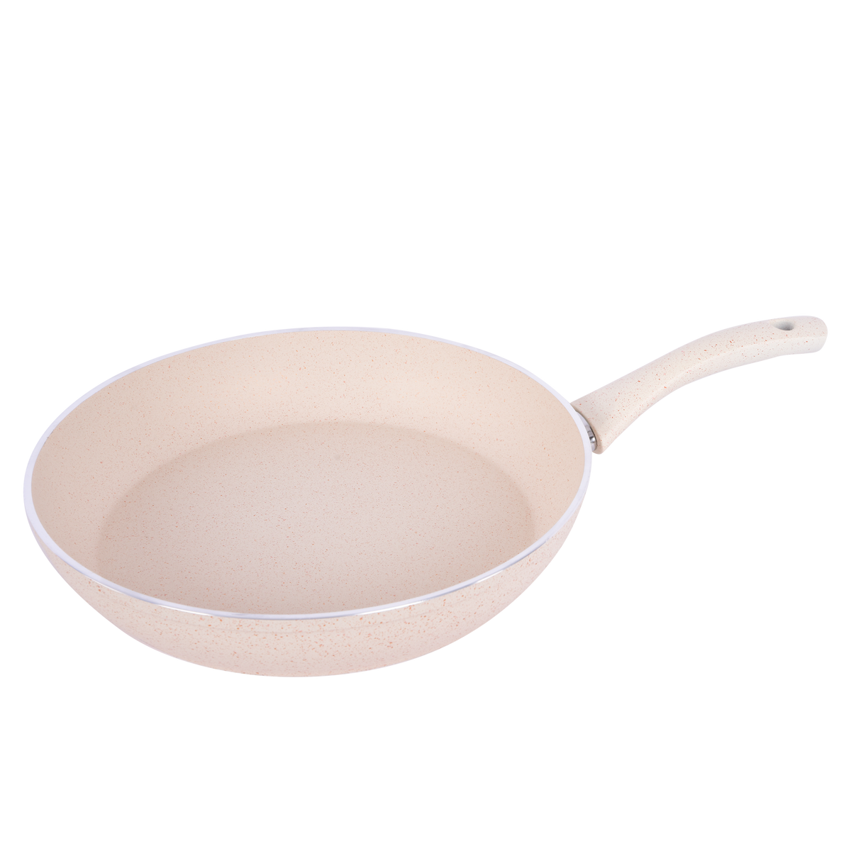 Frying Pan with handle, White