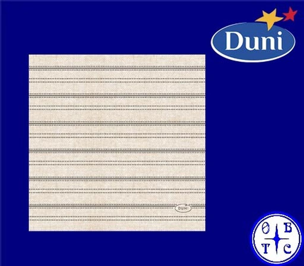 Duni Du 201233 24Cm Napkin Linen Lines 3Ply 20`-Beige