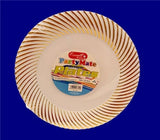 Excell Dxl3450`Partymate Designer Plastic Disposable Plates 10-Gold