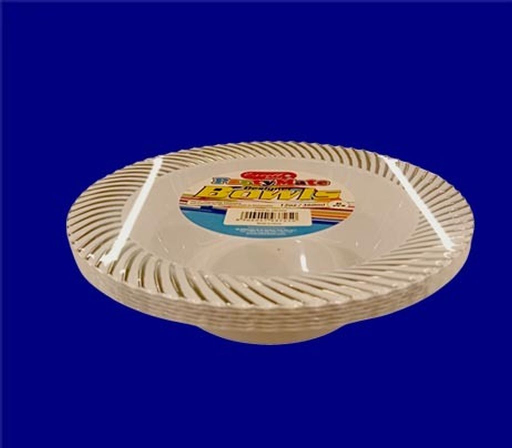 Excell Dxl3453 Partymate Designer Plastic Disposable Bowls 6Oz-Silver