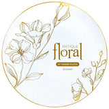 Dxl3450 Dinner Plate – 10 Inch – Flower – Set Of 6-Gold