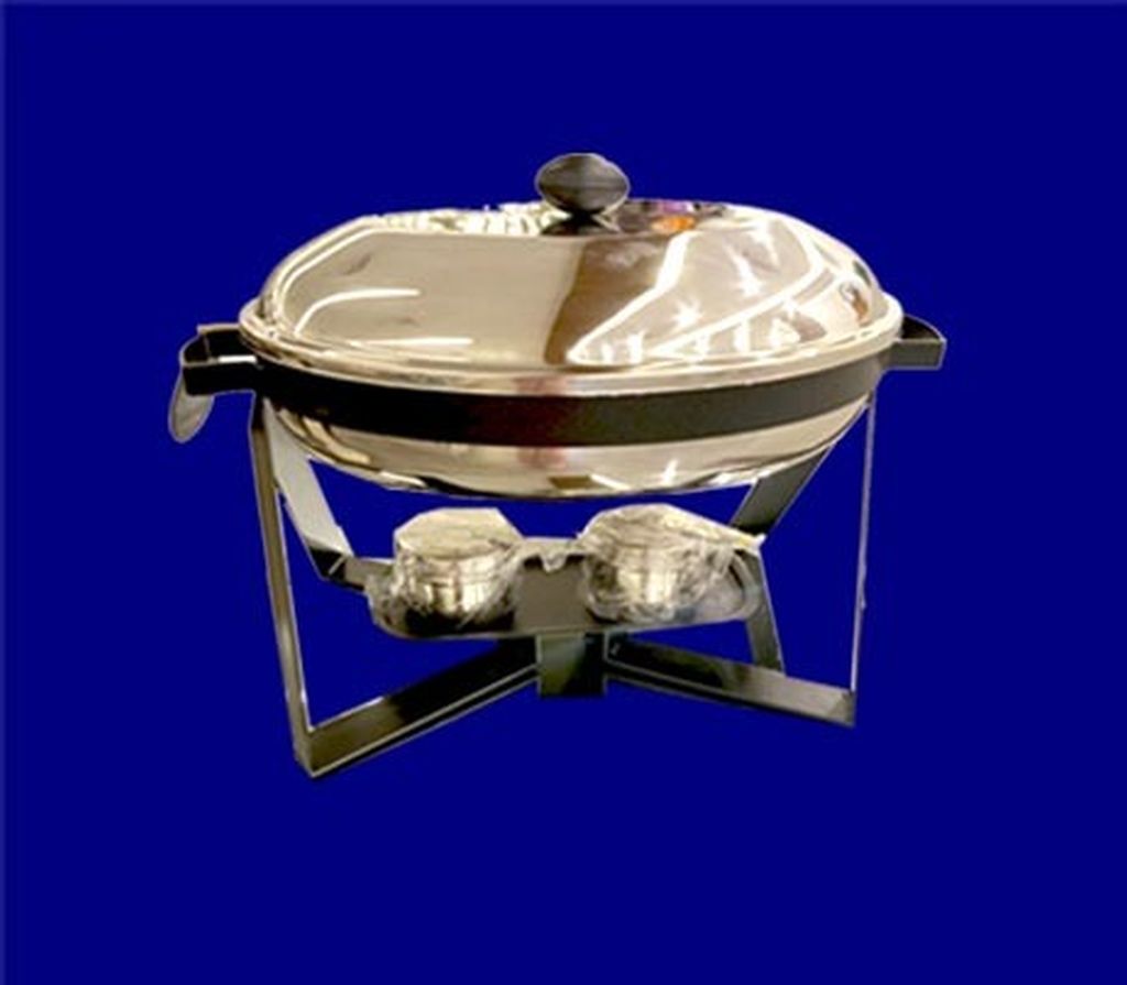Venus Hotelware Igcdb5121 Premium Round Stainless Steel Chafing Dish 5L-Silver