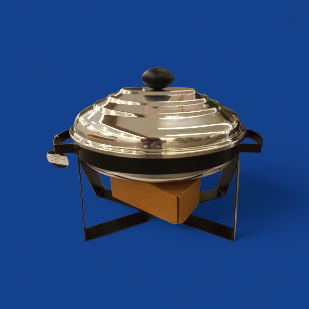 Venus Hotelware Vhb6121 Round Stainless Steel Stride Chafing Dish 5L-Silver