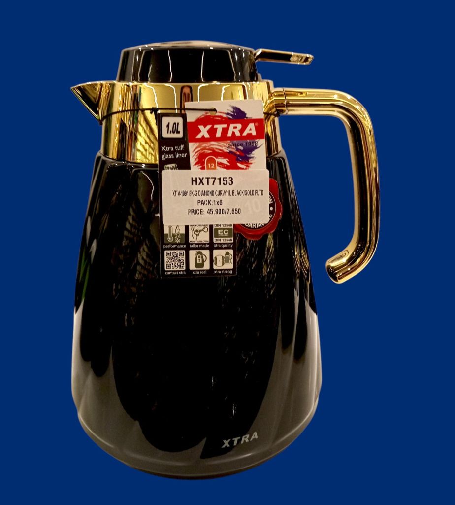 Xtra Diamond Curvy Vacuum Insulated Thermos-Black