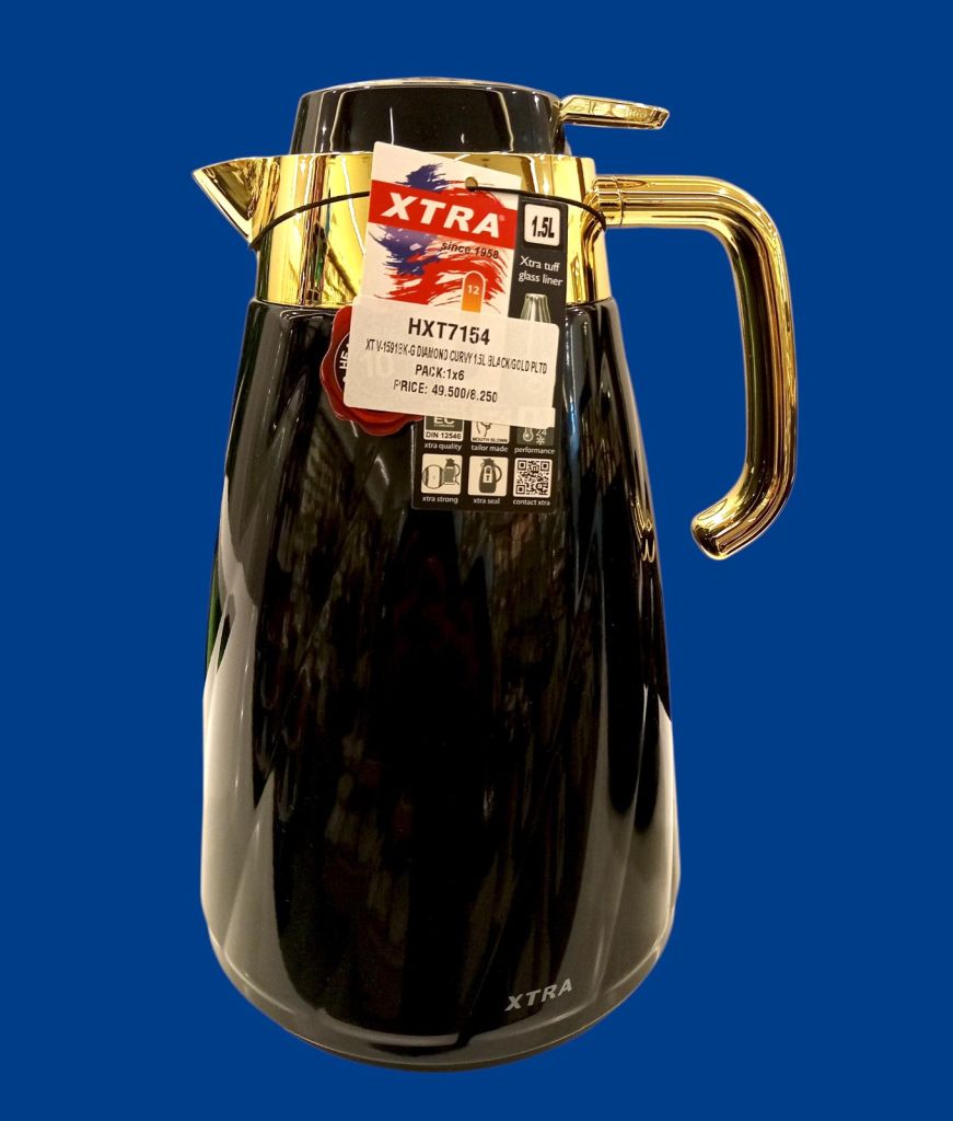 Xtra Diamond Curvy Vacuum Insulated Thermos-Black
