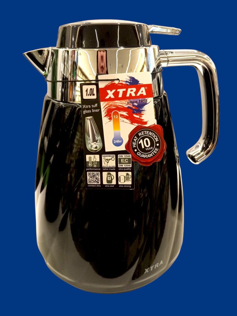 Xtra Diamond Curvy Vacuum Insulated Thermos-Black