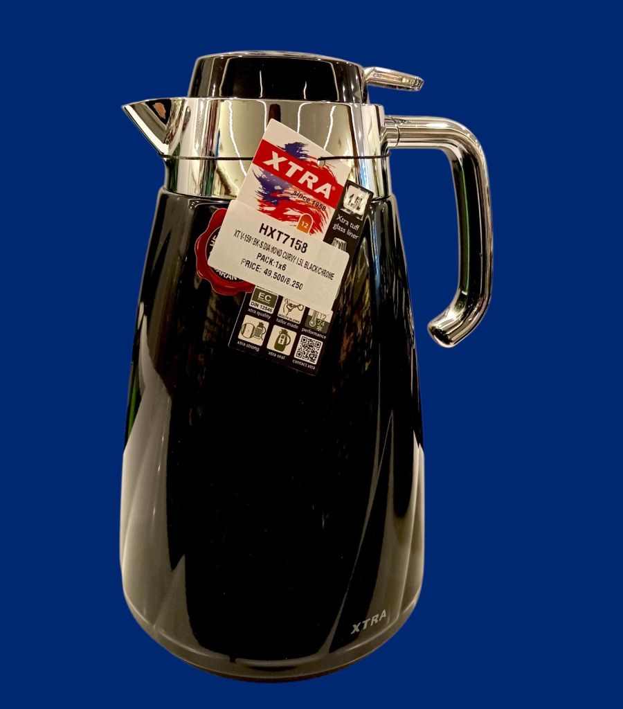 Xtra Diamond Curvy Vacuum Insulated Thermos-Black