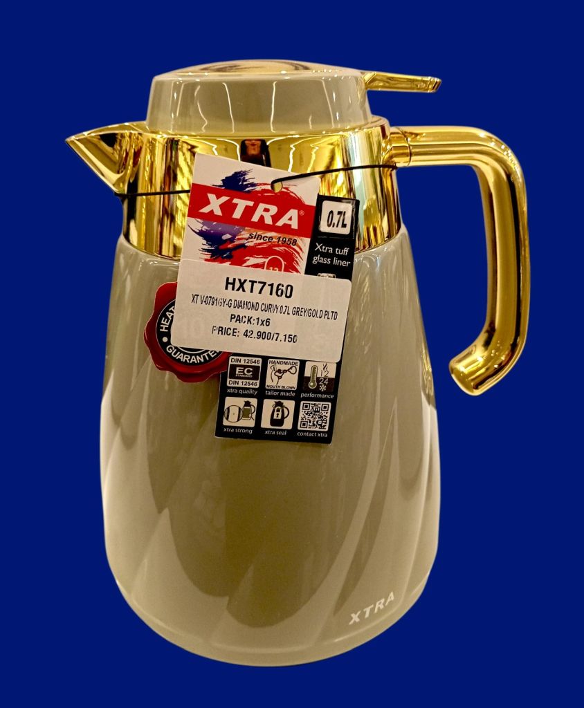 Xtra Diamond Curvy Vacuum Insulated Thermos-Beige