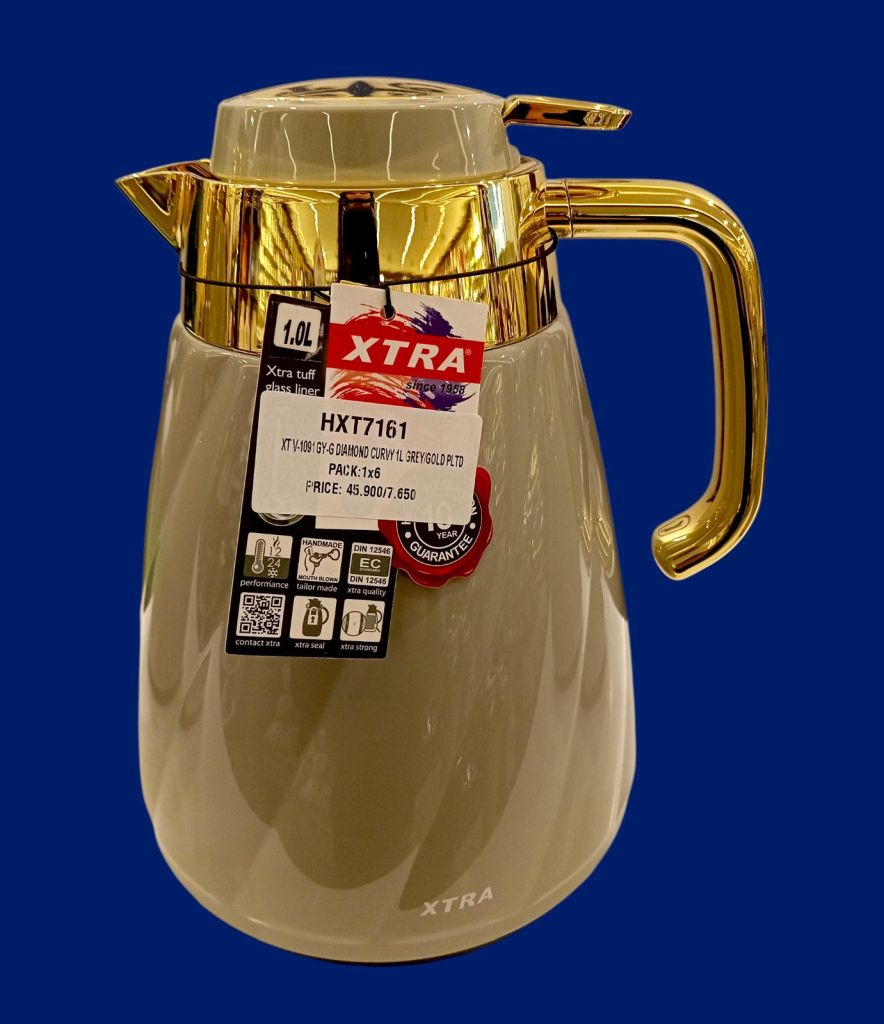 Xtra Diamond Curvy Vacuum Insulated Thermos-Beige