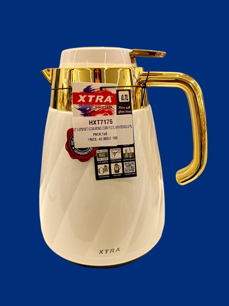 Xtra Diamond Curvy Vacuum Insulated Thermos-Cream