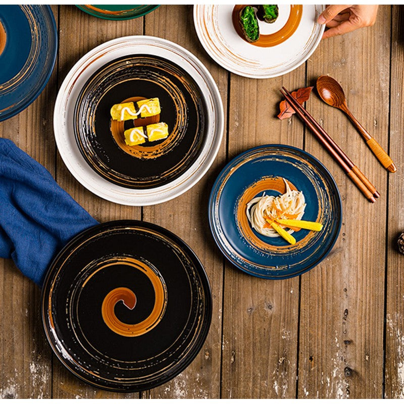 Ceramic Plate , Black Color