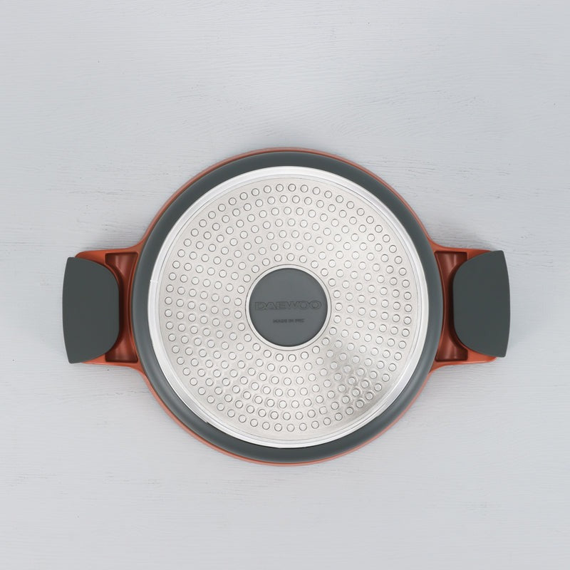 Daewoo H Series 7 Pcs Granite Cooking Set 28, 24, 20 Cm Pot, 26 Cm Pan With 2 Pcs Of Utensil Tools