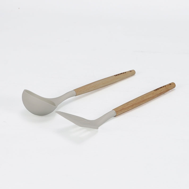 Daewoo H Series 7 Pcs Granite Cooking Set 28, 24, 20 Cm Pot, 26 Cm Pan With 2 Pcs Of Utensil Tools