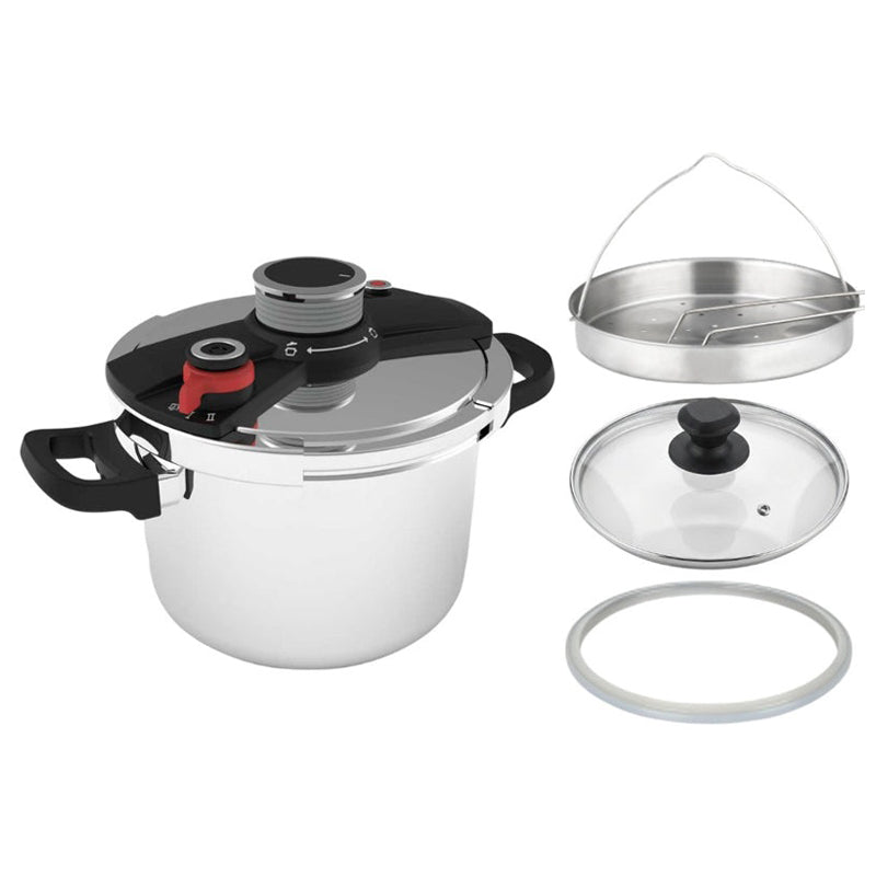 Daewoo 3-In-1 304 Stainless Steel Pressure Cooker 8L - Silver