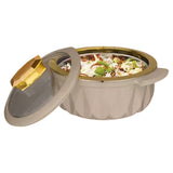 Daewoo Food Warmer Casserole Set – 3 Pieces (3.2L, 2.4L, 1.8L)  - Light Brown
