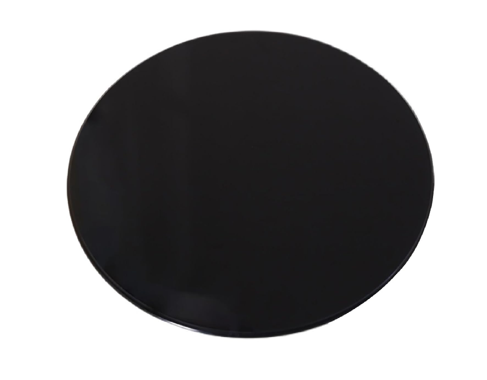 Place Mat Round 38Cm -Black