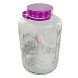 Glass Jar with lid, Purple