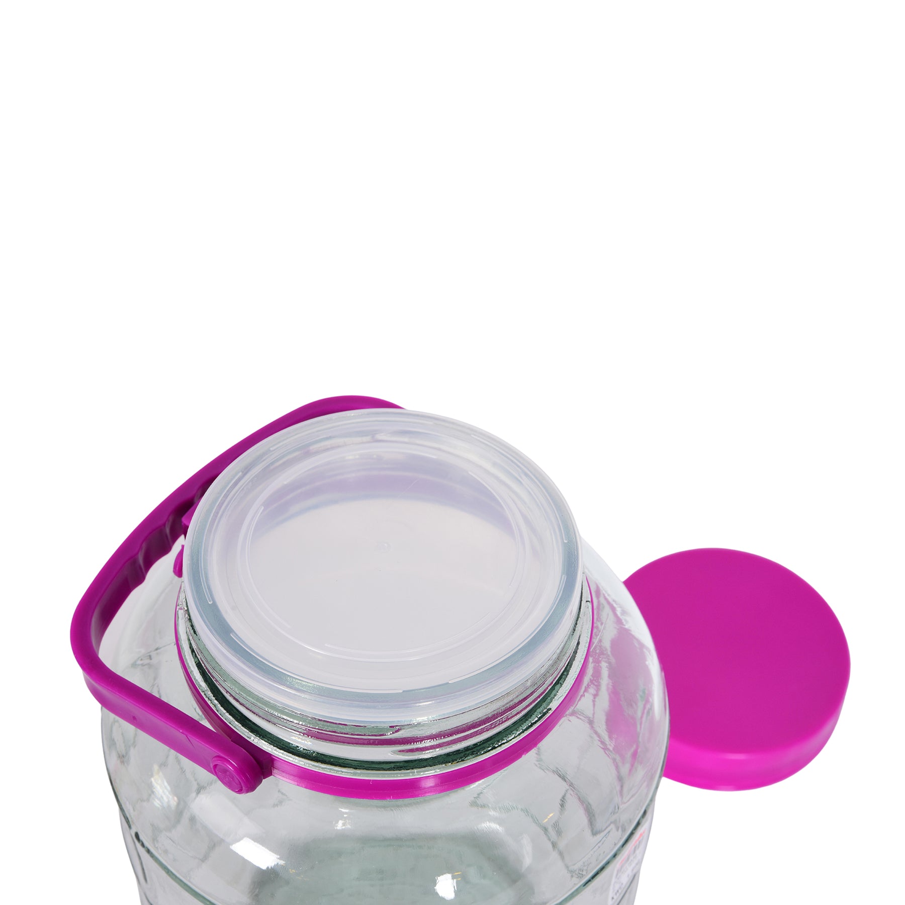Glass Jar with lid, Purple