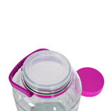 Glass Jar with lid, Purple