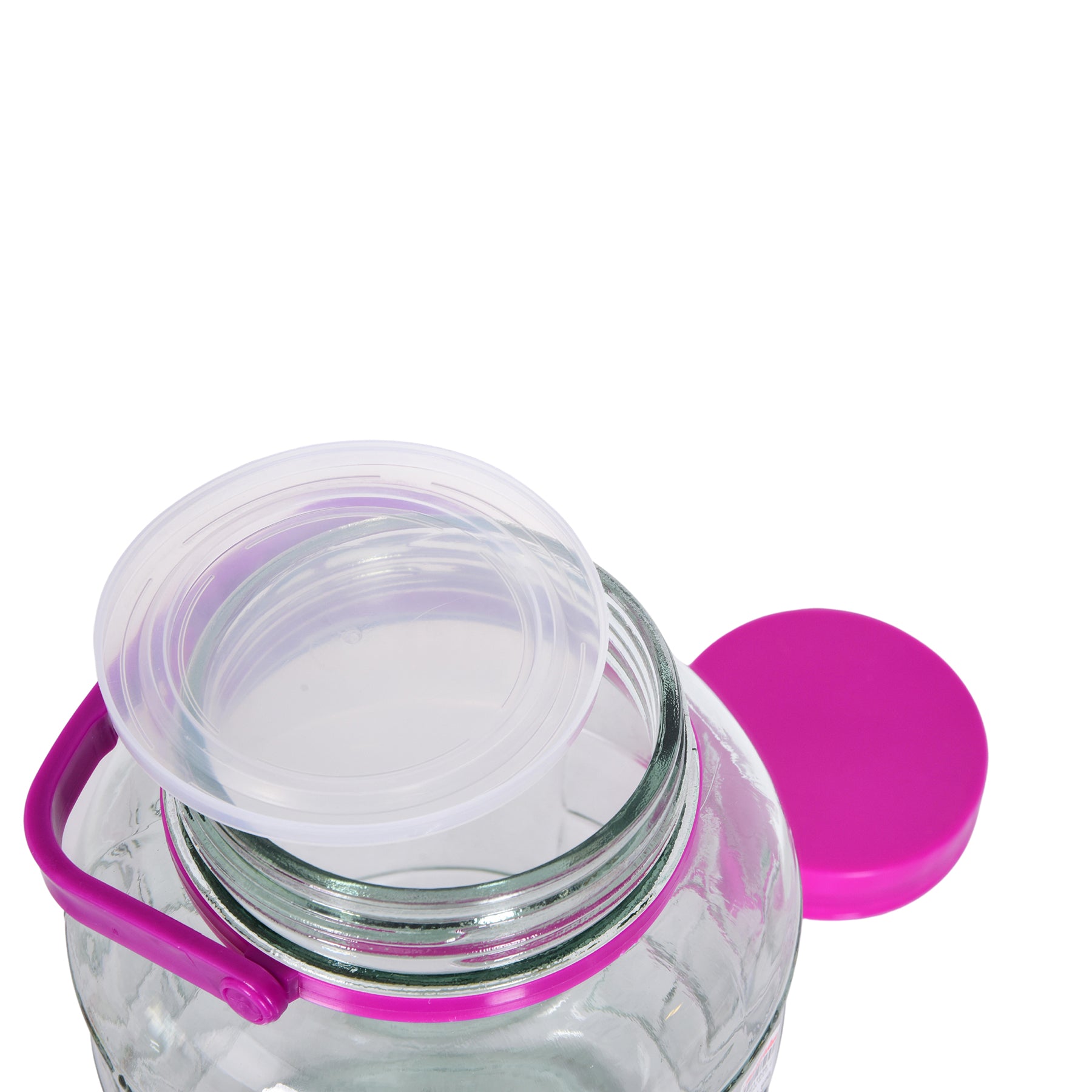 Glass Jar with lid, Purple