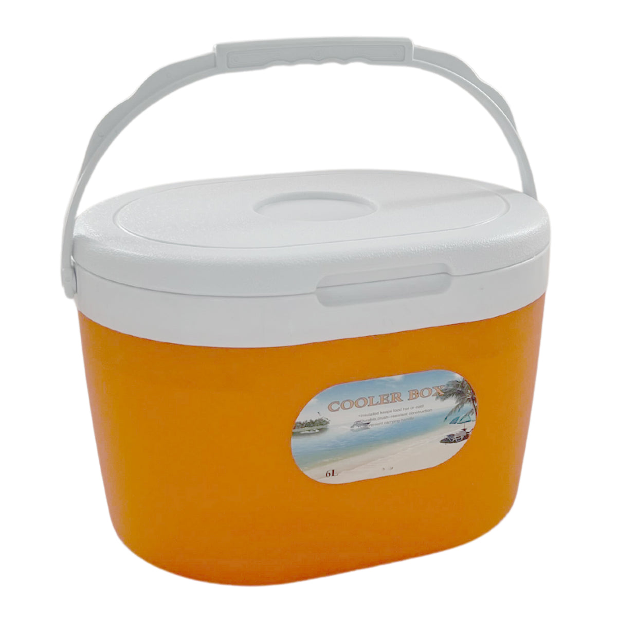 Cooler box with lid - Orange