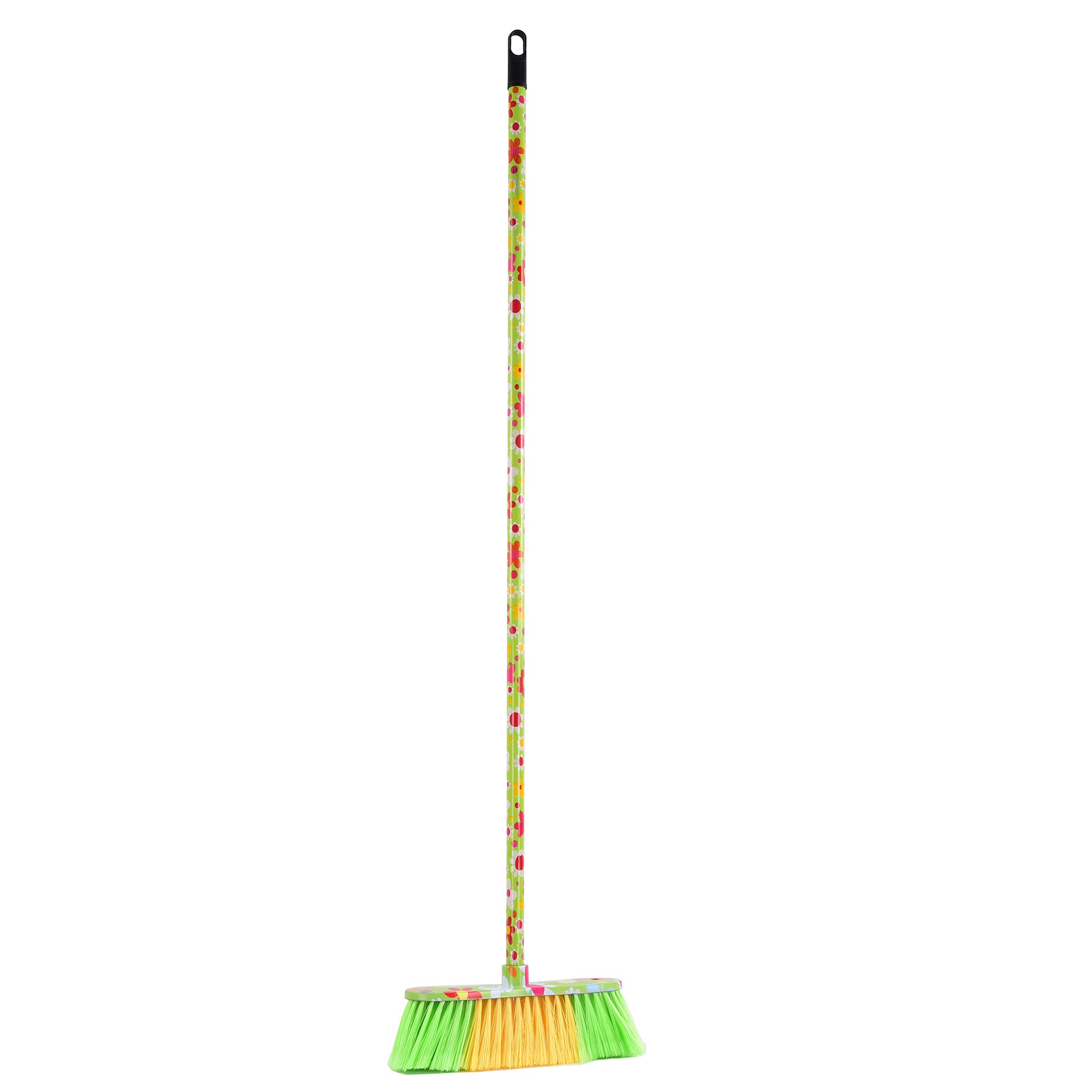 Long Hand Broom - Green & Yellow Color