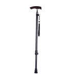 Fmogq Ultra-Light Carbon Telescopic Cane With Solid Wood Handle - Black
